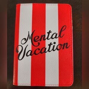 NWT ❗️ ban.do red and white leatherette mental vacation passport hooder accessor